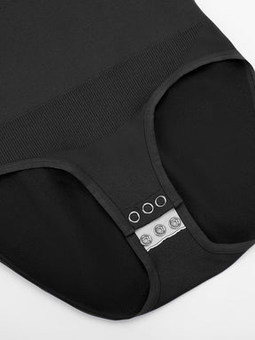 Body de cuello redondo sin costuras con refuerzo a presión de Snatched