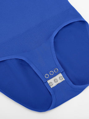 Body de cuello redondo sin costuras con refuerzo a presión de Snatched