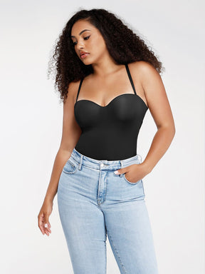 Body de tanga sin tirantes con aros y copas incorporadas de Snatched