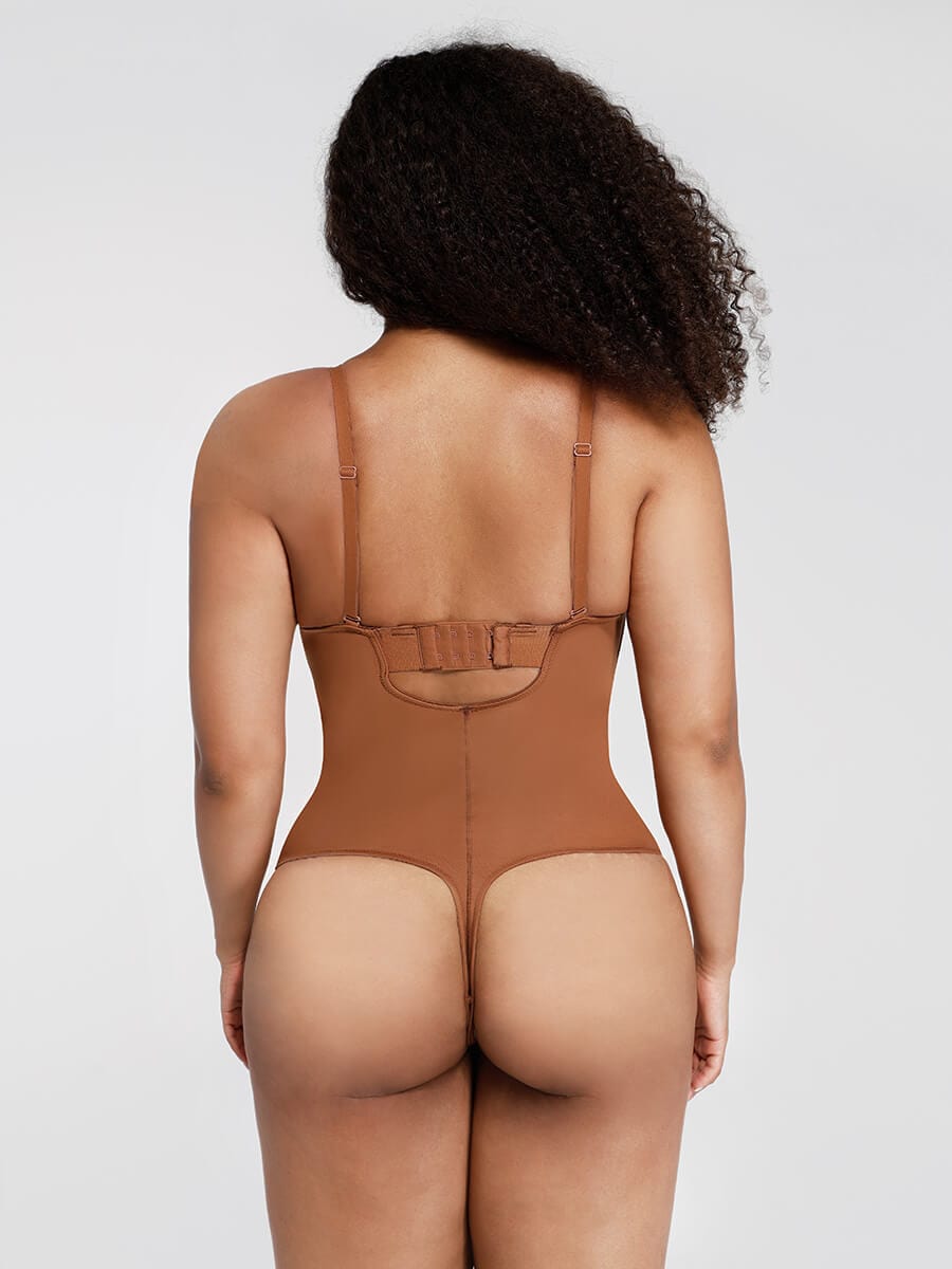 Body de tanga sin tirantes con aros y copas incorporadas de Snatched