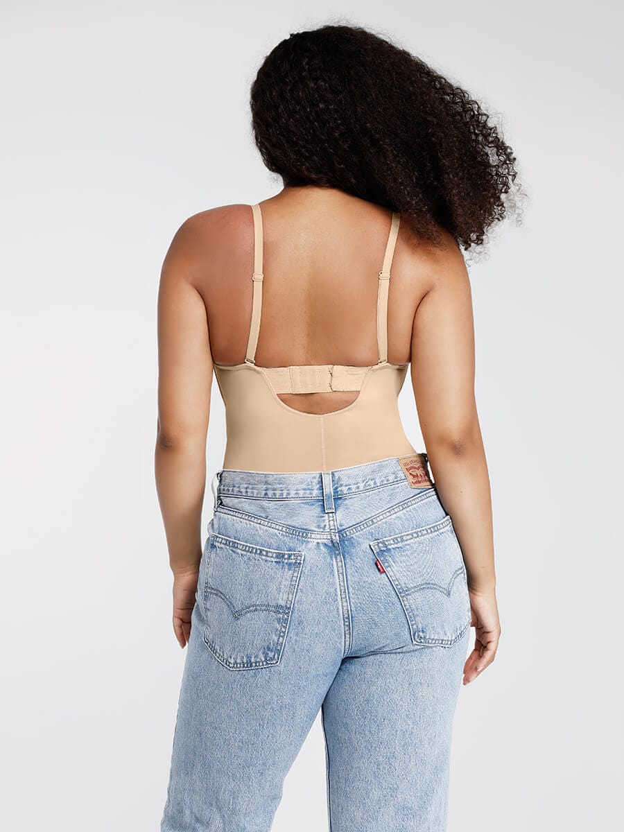 Body de tanga sin tirantes con aros y copas incorporadas de Snatched