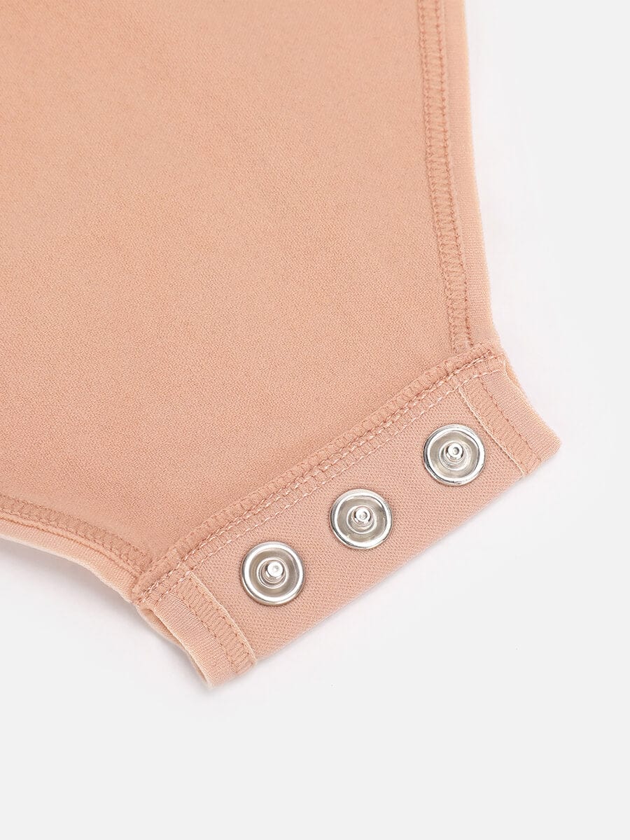 Body de tanga sin costuras de manga larga con soporte para el pecho y control medio