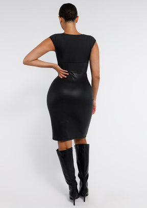 Body de tanga con escote en V profundo sin costuras Snatched con control de cintura y abdomen