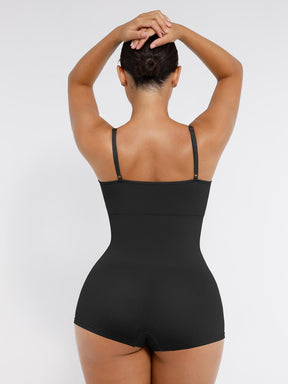 Body de tirantes ajustables sin costuras Snatched con cintura y abdomen alisados