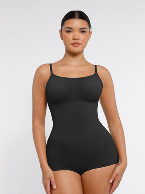 Body de tirantes ajustables sin costuras Snatched con cintura y abdomen alisados