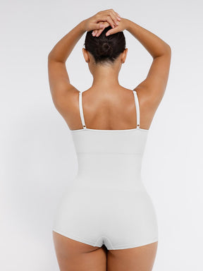 Body de tirantes ajustables sin costuras Snatched con cintura y abdomen alisados