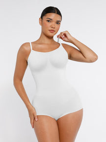 Body de tirantes ajustables sin costuras Snatched con cintura y abdomen alisados