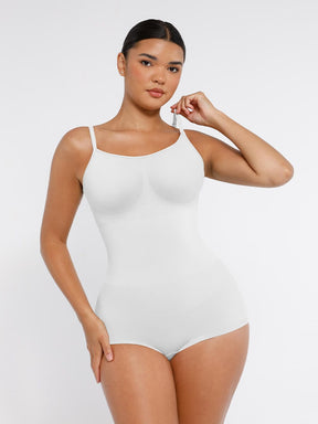 Body de tirantes ajustables sin costuras Snatched con cintura y abdomen alisados