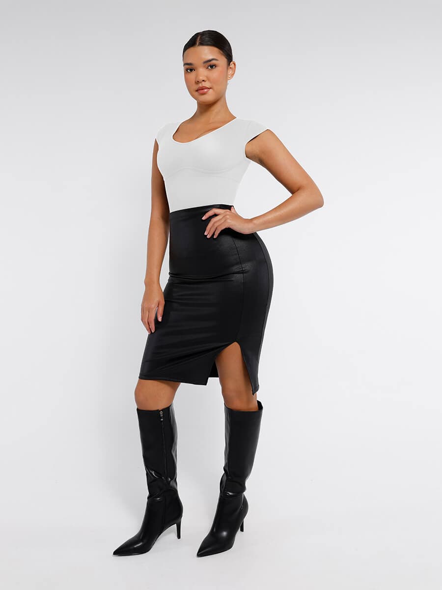 Body de tanga con escote en V profundo sin costuras Snatched con control de cintura y abdomen