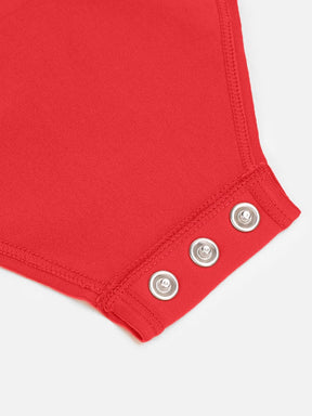 Body de tanga sin costuras de manga larga con soporte para el pecho y control medio