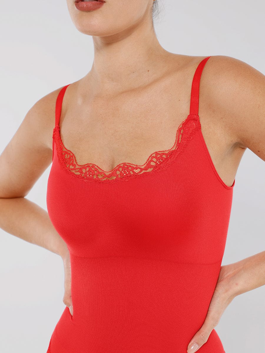 Body de tanga sin costuras con encaje Snatched para control de cintura y abdomen