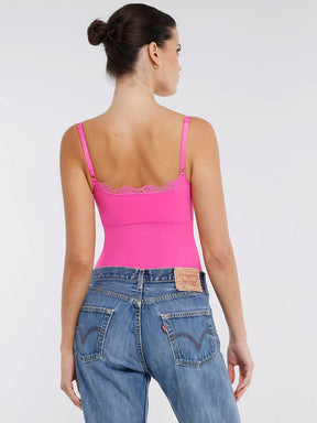 Body de tanga sin costuras con encaje Snatched para control de cintura y abdomen