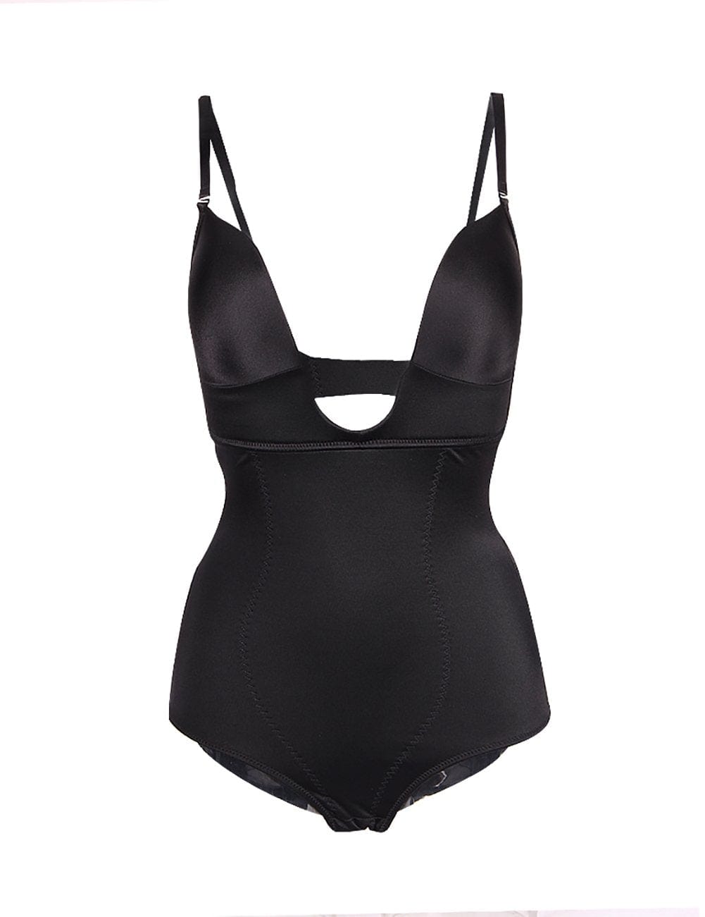 Body sin costuras con busto abierto al frente en forma de U