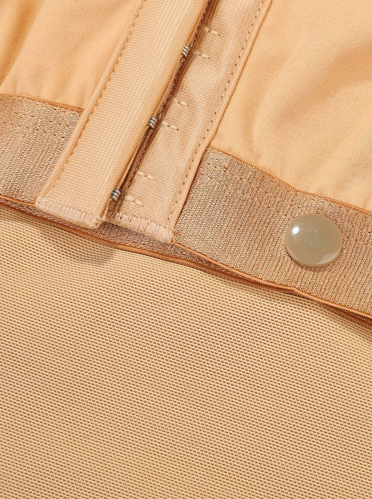 Snatched ull Body Faja Zipper Open Crotch Lace