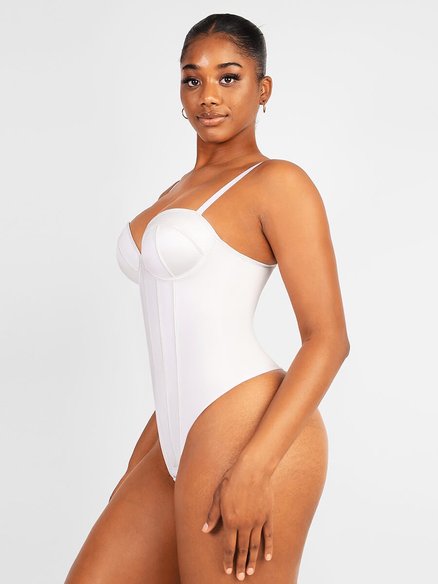 Body sin tirantes, sin costuras y con copas, con soporte incorporado