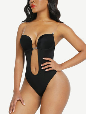 Body sin costuras con escote en U y espalda baja con busto abierto