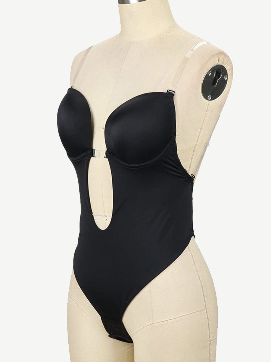 Body sin costuras con escote en U y espalda baja con busto abierto