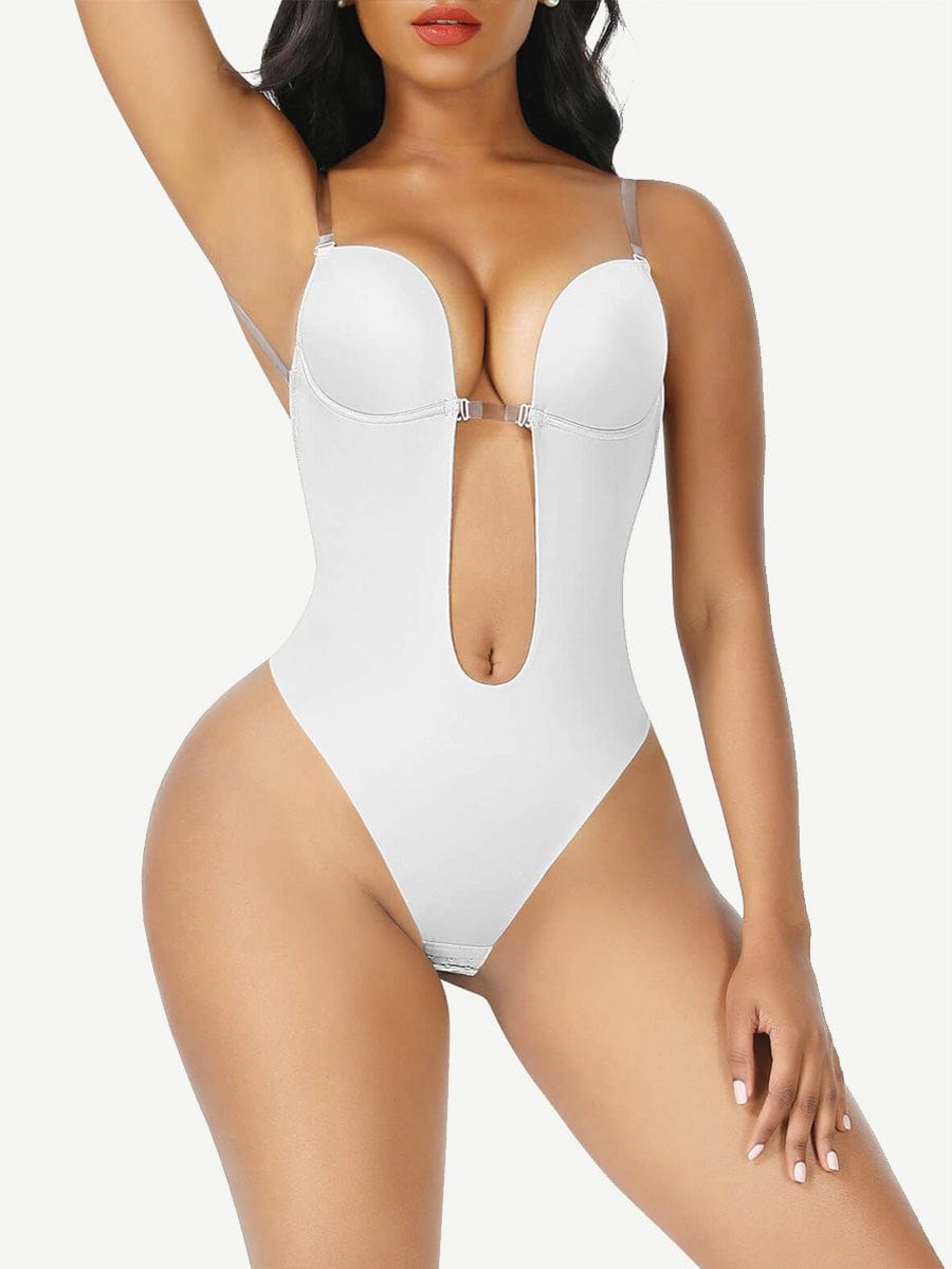 Body sin costuras con escote en U y espalda baja con busto abierto