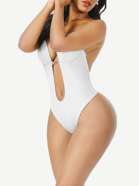 Body sin costuras con escote en U y espalda baja con busto abierto