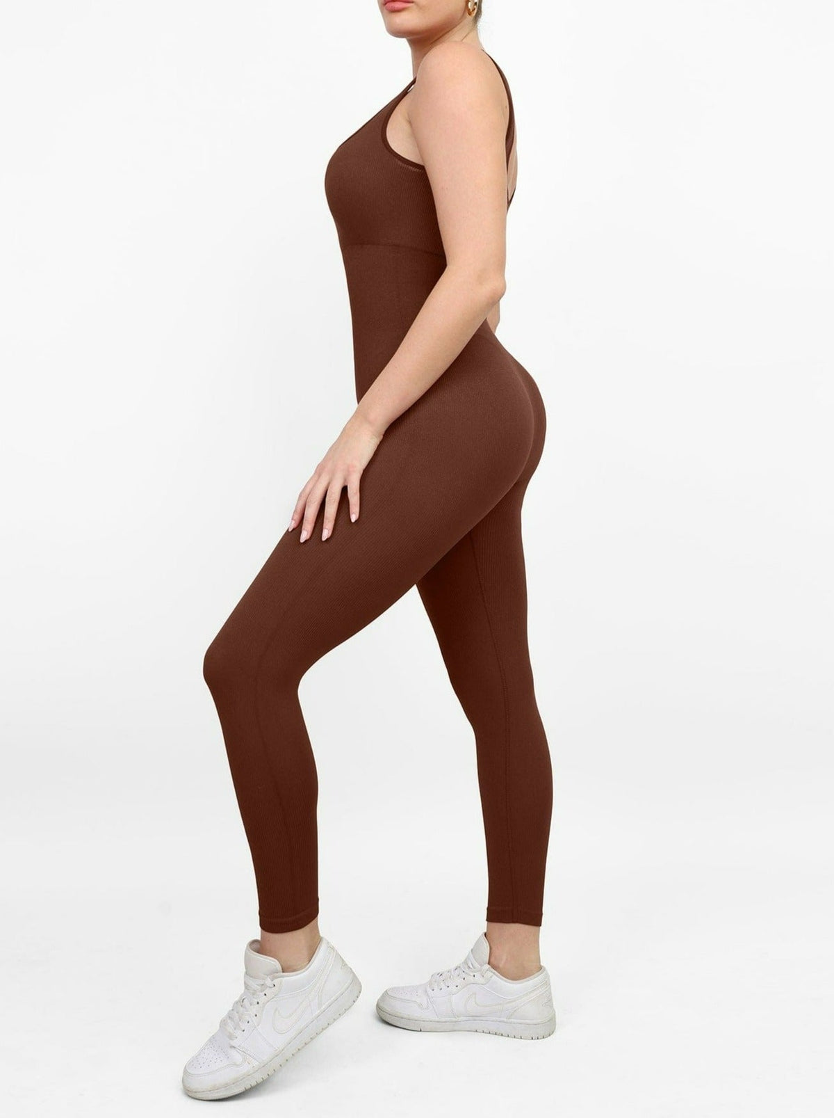 Snatched Seamless Square Neck Jumpsuit One Piece