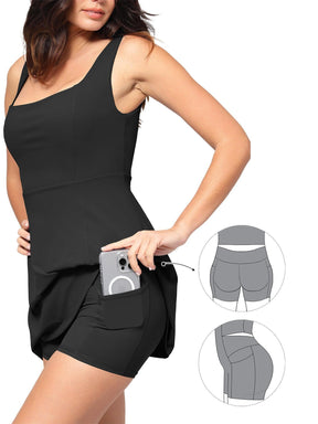 Snatched Pet Hair Resistant Tennis Dress 2 In 1