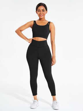 Snatched Seamless Sports Set Bra And High Waist Leggings