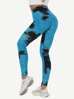 Snatched Tie Dye Gym Leggings Ankle High Waist