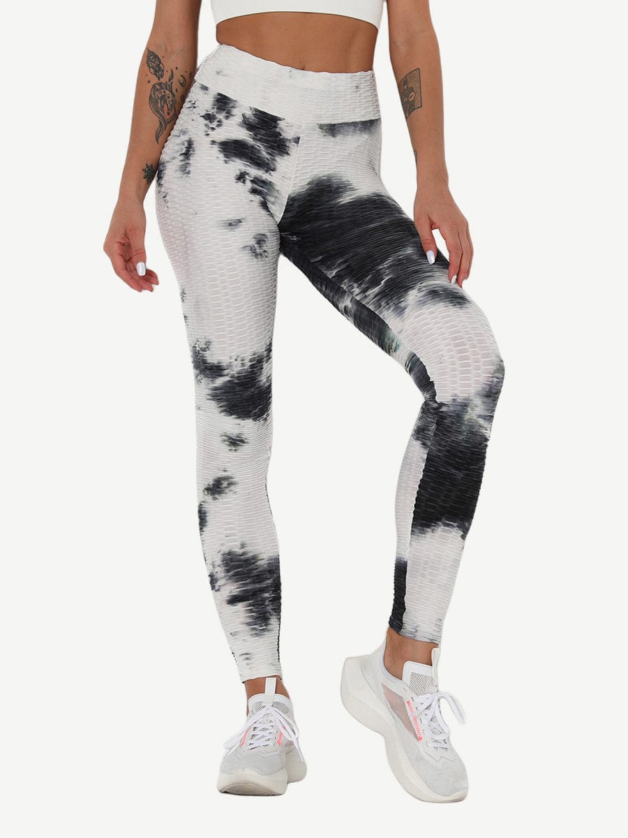 Snatched Tie Dye Gym Leggings Ankle High Waist