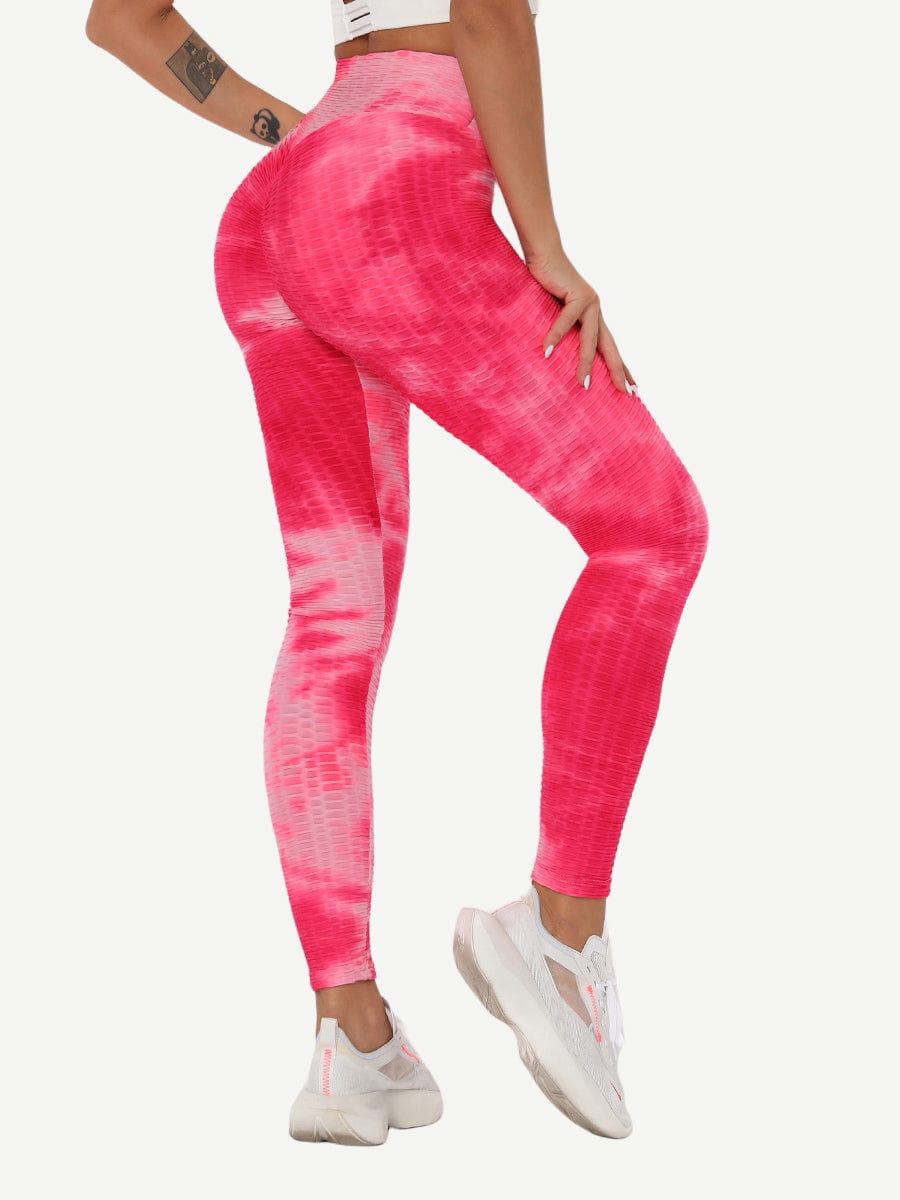 Snatched Tie Dye Gym Leggings Ankle High Waist