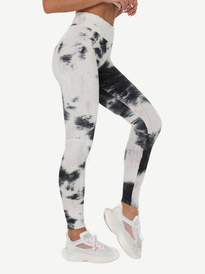 Snatched Tie Dye Gym Leggings Ankle High Waist
