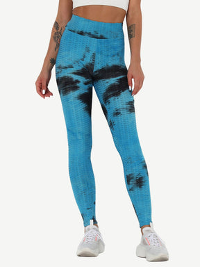 Snatched Tie Dye Gym Leggings Ankle High Waist