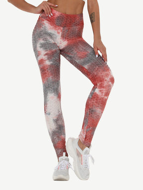 Snatched Tie Dye Gym Leggings Ankle High Waist