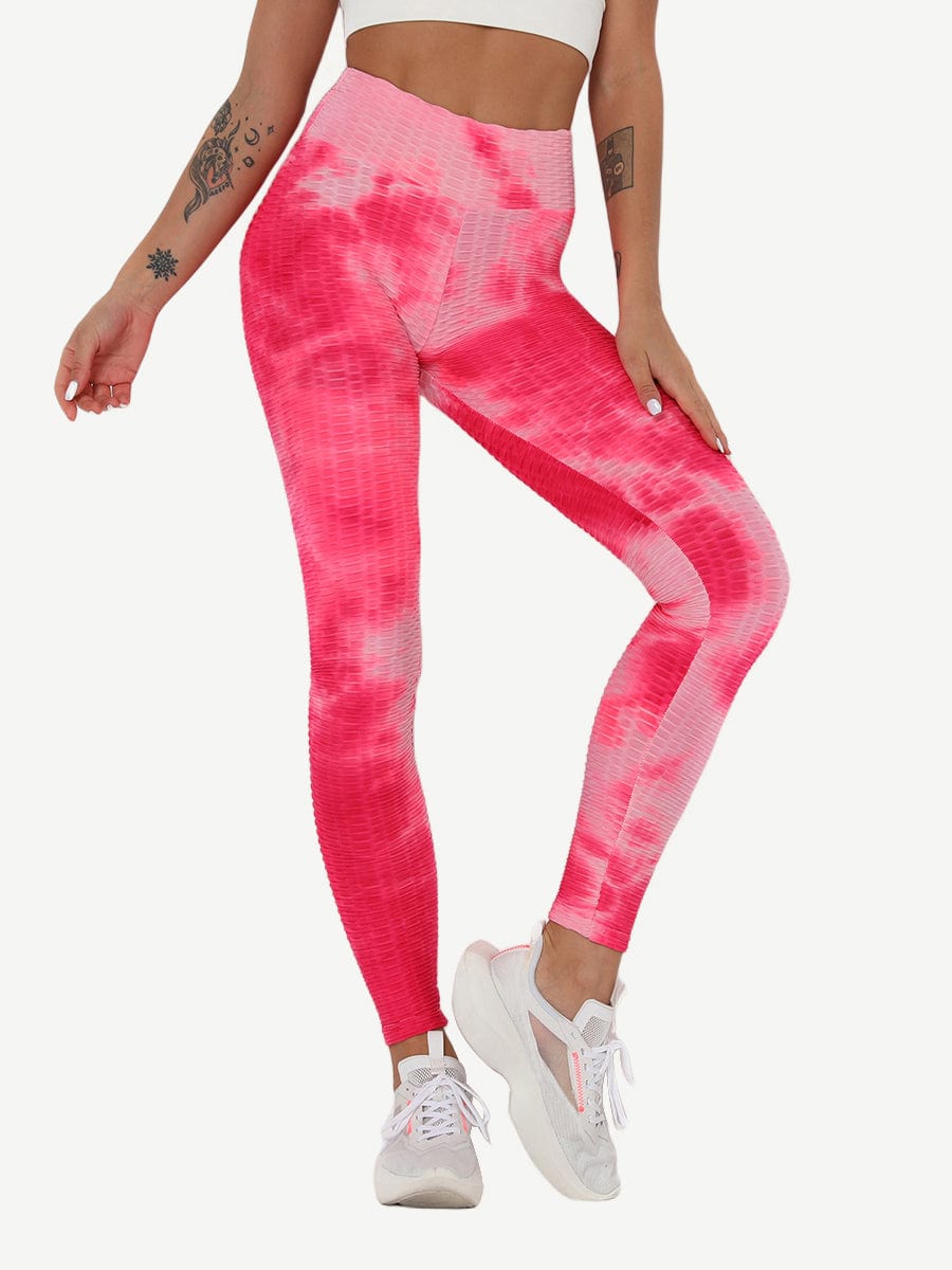 Snatched Tie Dye Gym Leggings Ankle High Waist