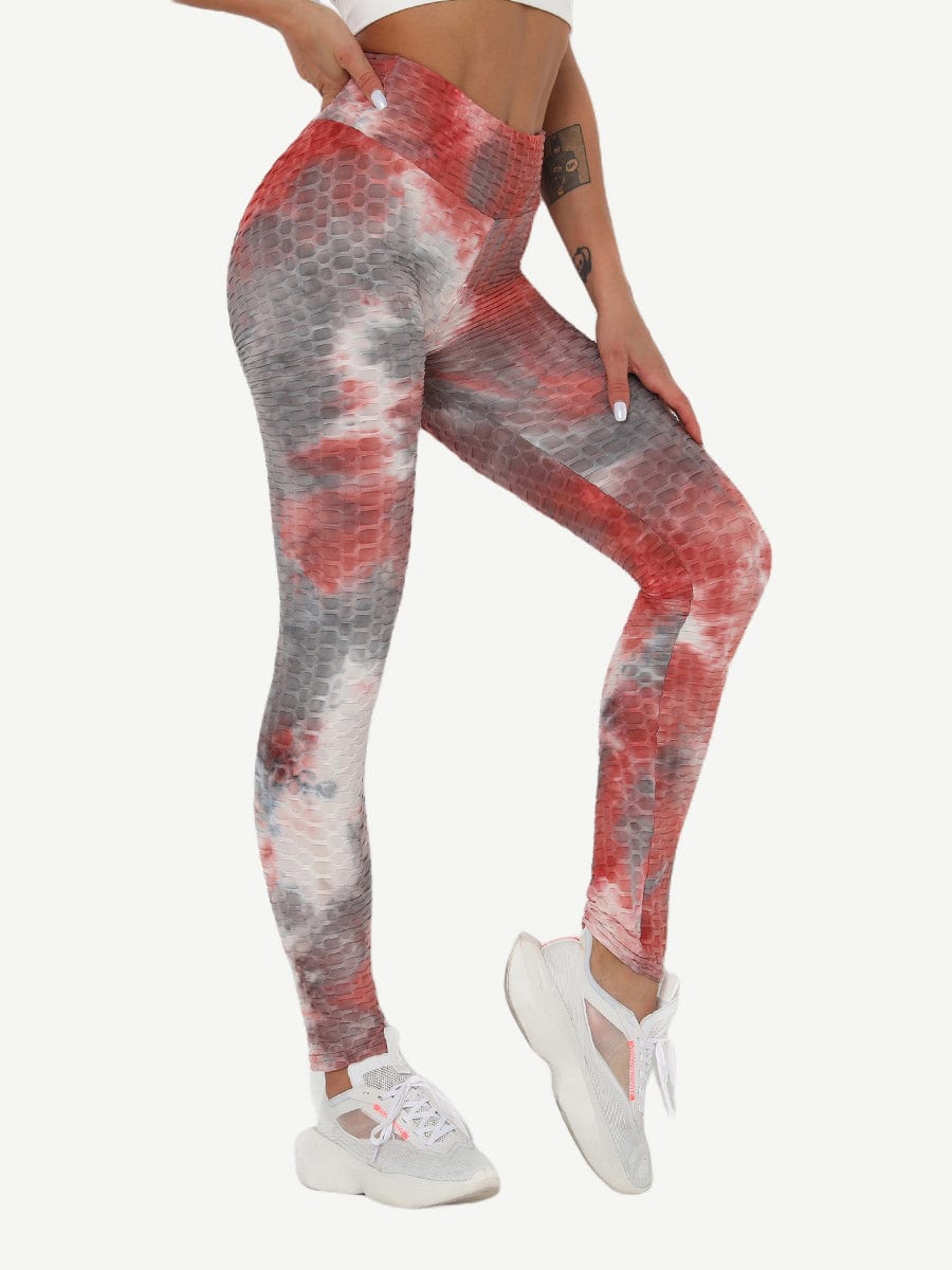 Snatched Tie Dye Gym Leggings Ankle High Waist
