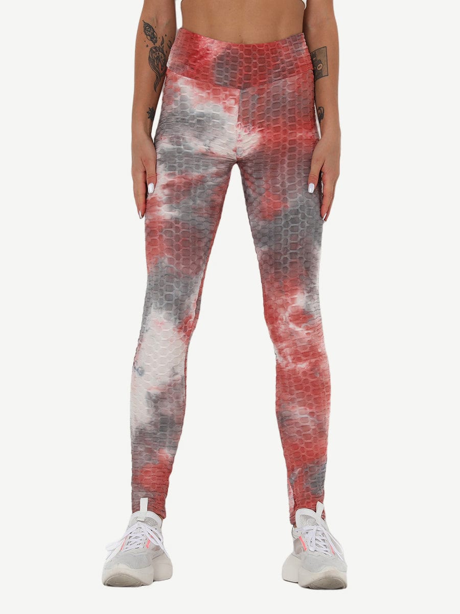 Snatched Tie Dye Gym Leggings Ankle High Waist