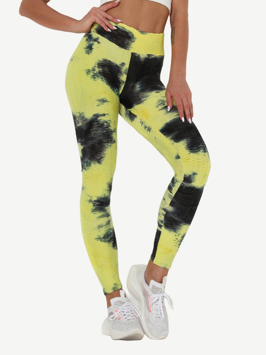 Snatched Tie Dye Gym Leggings Ankle High Waist