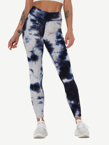 Snatched Tie Dye Gym Leggings Ankle High Waist