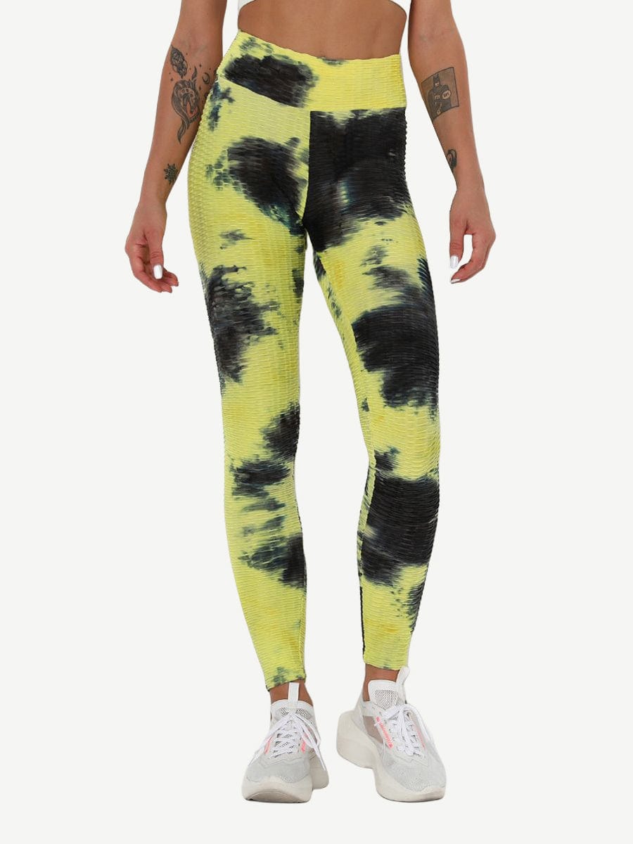 Snatched Tie Dye Gym Leggings Ankle High Waist