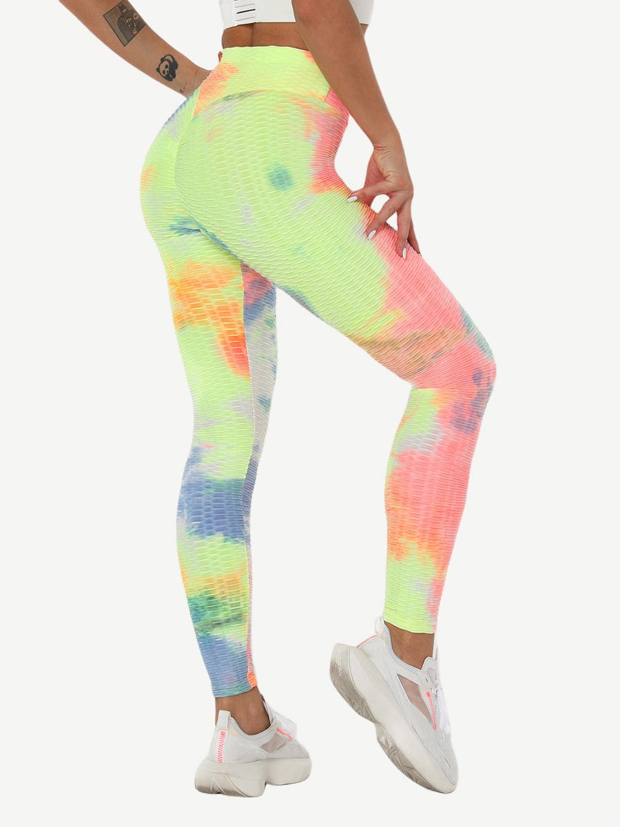 Snatched Tie Dye Gym Leggings Ankle High Waist
