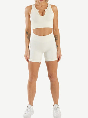 Snatched Seamless Low Neck Sleeveless Romper