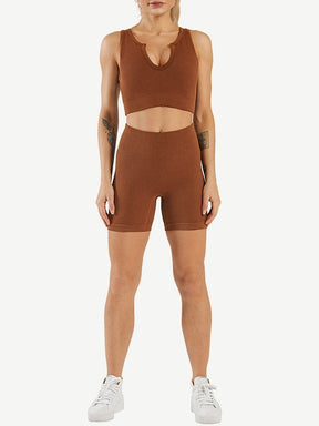 Snatched Seamless Low Neck Sleeveless Romper