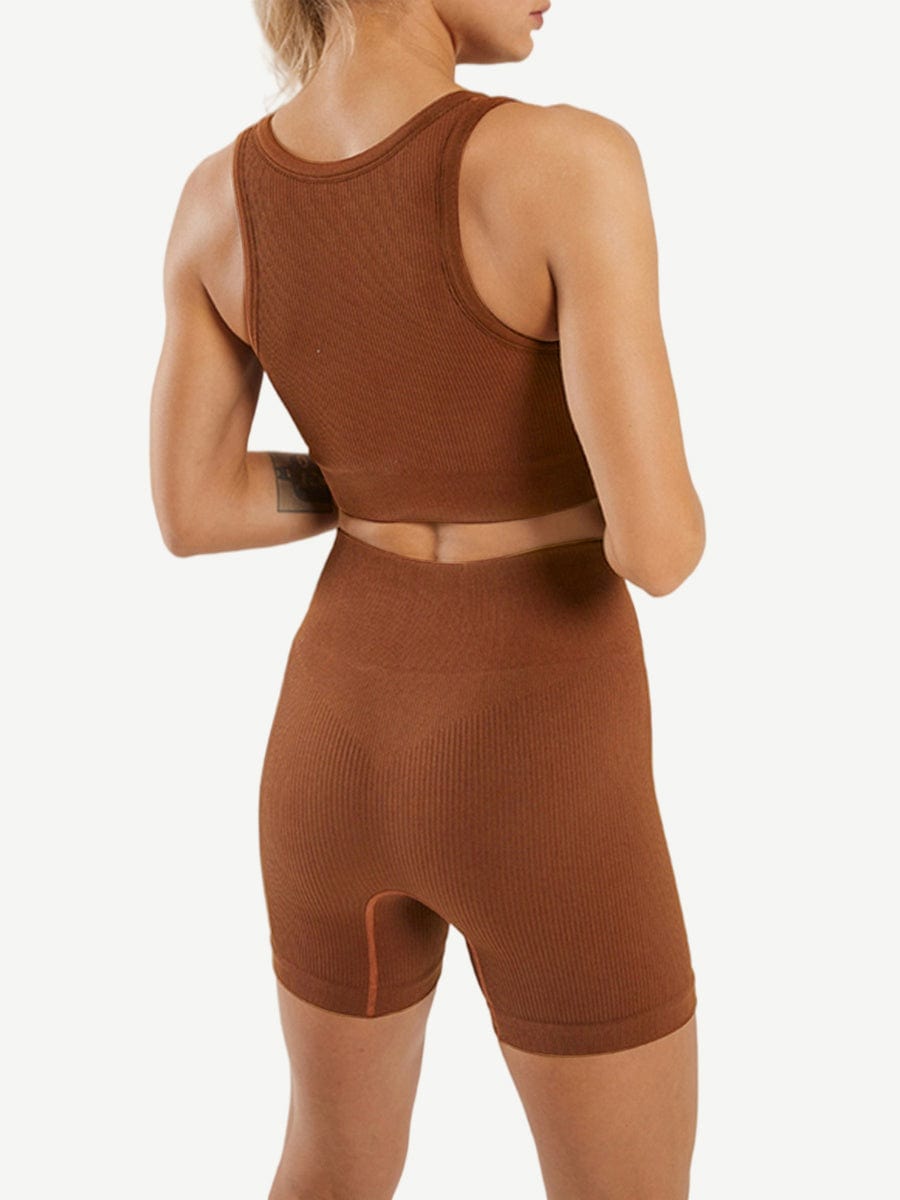Snatched Seamless Low Neck Sleeveless Romper