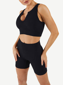 Snatched Seamless Low Neck Sleeveless Romper