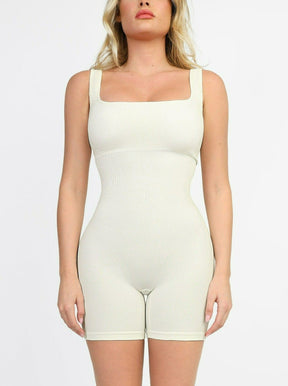 Snatched Seamless Square Neck Sport Romper