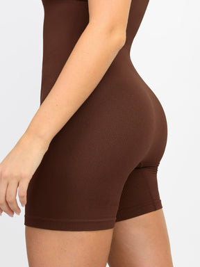 Snatched Seamless Square Neck Sport Romper