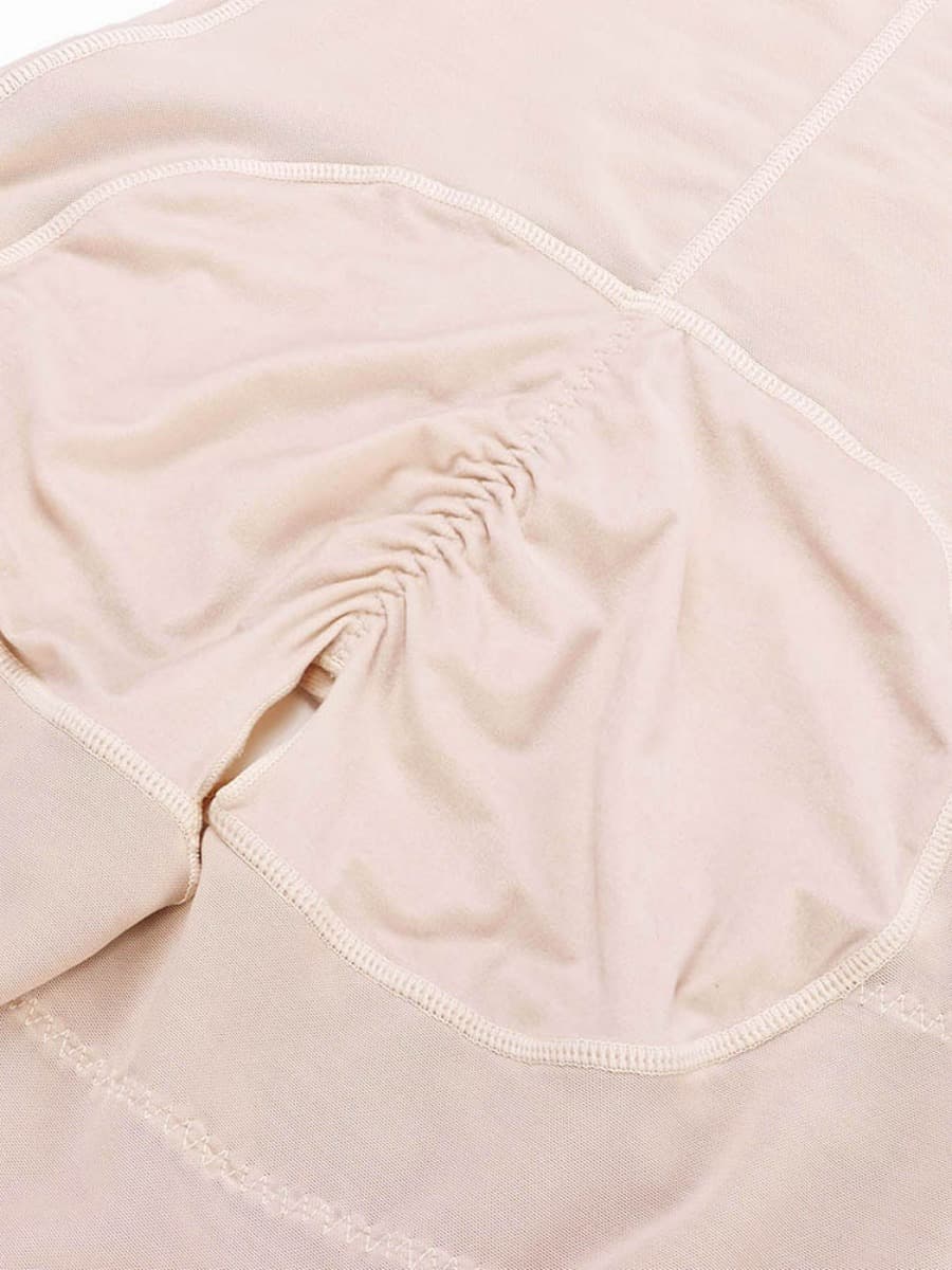 Snatched Stretch Faja Bodysuit Hooks Crotchless