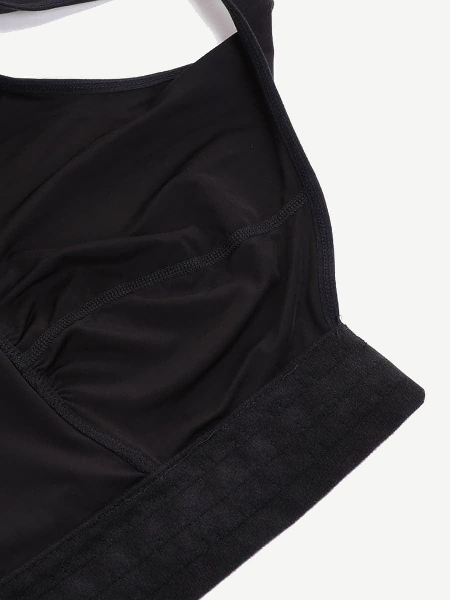 Snatched Stretch Faja Bodysuit Hooks Crotchless