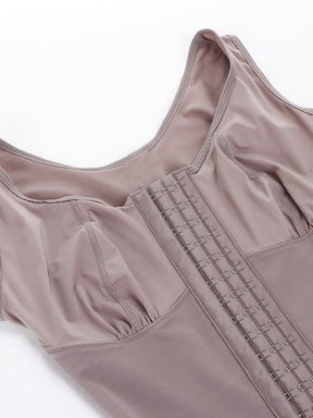 Snatched Stretch Faja Bodysuit Hooks Crotchless