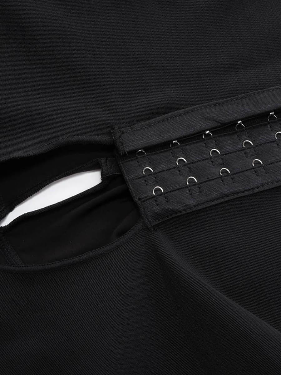 Snatched Stretch Faja Bodysuit Hooks Crotchless