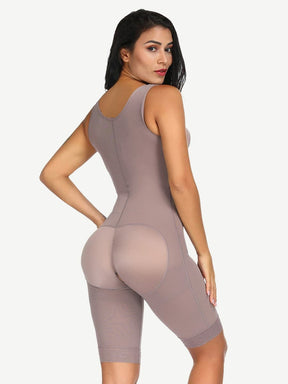 Snatched Stretch Faja Bodysuit Hooks Crotchless